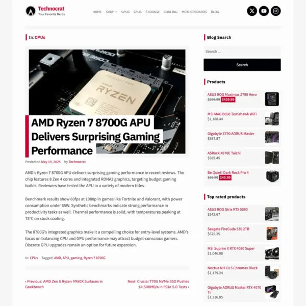 Technicrat WordPress Theme